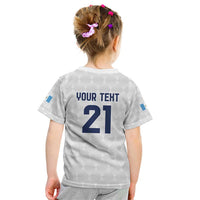 Guatemala Football Custom Kid T Shirt Go Los Chapines White Pattern