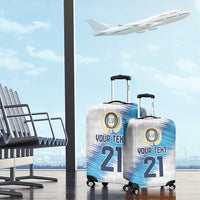 Guatemala Football Custom Luggage Cover Go Los Chapines White Pattern