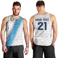 Guatemala Football Custom Men Tank Top Go Los Chapines White Pattern