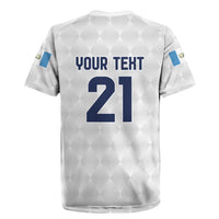Guatemala Football Custom Rugby Jersey Go Los Chapines White Pattern