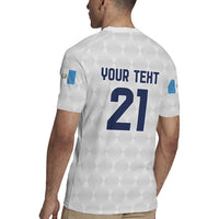 Guatemala Football Custom Rugby Jersey Go Los Chapines White Pattern