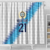 Guatemala Football Custom Shower Curtain Go Los Chapines White Pattern