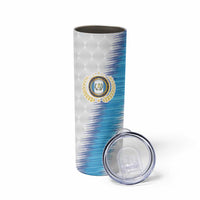 Guatemala Football Custom Skinny Tumbler Go Los Chapines White Pattern