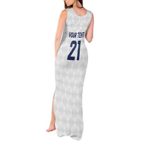Guatemala Football Custom Tank Maxi Dress Go Los Chapines White Pattern
