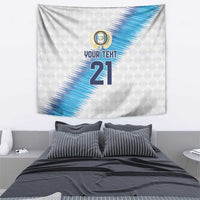 Guatemala Football Custom Tapestry Go Los Chapines White Pattern