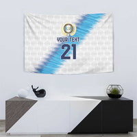 Guatemala Football Custom Tapestry Go Los Chapines White Pattern
