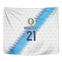 Guatemala Football Custom Tapestry Go Los Chapines White Pattern