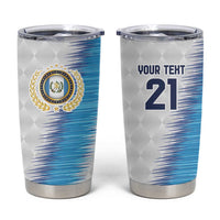 Guatemala Football Custom Tumbler Cup Go Los Chapines White Pattern
