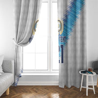 Guatemala Football Custom Window Curtain Go Los Chapines White Pattern