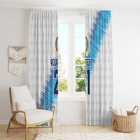 Guatemala Football Custom Window Curtain Go Los Chapines White Pattern