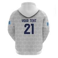 Guatemala Football Custom Zip Hoodie Go Los Chapines White Pattern