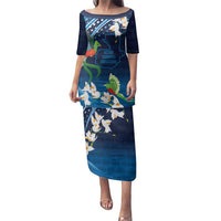 Guatemala Quetzal Bird Family Matching Puletasi and Hawaiian Shirt Libre Crezca Fecundo