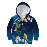 Guatemala Quetzal Bird Kid Hoodie Libre Crezca Fecundo