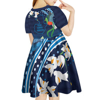 Guatemala Quetzal Bird Kid Short Sleeve Dress Libre Crezca Fecundo