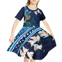 Guatemala Quetzal Bird Kid Short Sleeve Dress Libre Crezca Fecundo