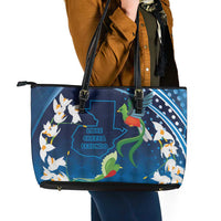 Guatemala Quetzal Bird Leather Tote Bag Libre Crezca Fecundo