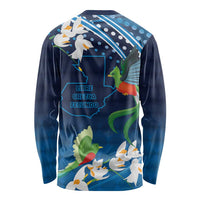 Guatemala Quetzal Bird Long Sleeve Shirt Libre Crezca Fecundo