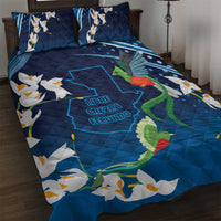 Guatemala Quetzal Bird Quilt Bed Set Libre Crezca Fecundo