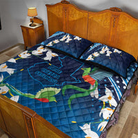 Guatemala Quetzal Bird Quilt Bed Set Libre Crezca Fecundo