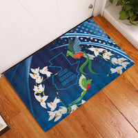 Guatemala Quetzal Bird Rubber Doormat Libre Crezca Fecundo
