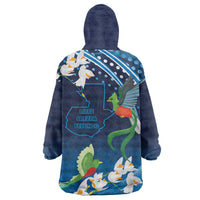 Guatemala Quetzal Bird Wearable Blanket Hoodie Libre Crezca Fecundo