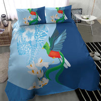 Guatemala Quetzal Bird Bedding Set Monja Blanca Flowers