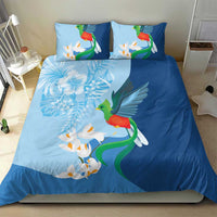 Guatemala Quetzal Bird Bedding Set Monja Blanca Flowers
