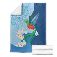 Guatemala Quetzal Bird Blanket Monja Blanca Flowers