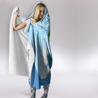 Guatemala Quetzal Bird Hooded Blanket Monja Blanca Flowers