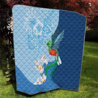 Guatemala Quetzal Bird Quilt Monja Blanca Flowers