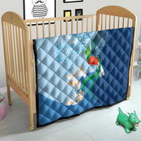 Guatemala Quetzal Bird Quilt Monja Blanca Flowers