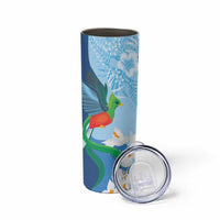 Guatemala Quetzal Bird Skinny Tumbler Monja Blanca Flowers