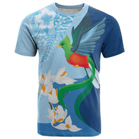 Guatemala Quetzal Bird T Shirt Monja Blanca Flowers