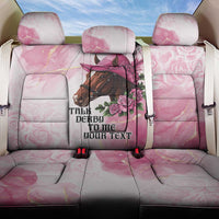 Personalized Kentucky Horse Race Back Car Seat Cover Big Hats And Horses Pink Out Party
