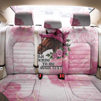 Personalized Kentucky Horse Race Back Car Seat Cover Big Hats And Horses Pink Out Party