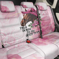 Personalized Kentucky Horse Race Back Car Seat Cover Big Hats And Horses Pink Out Party