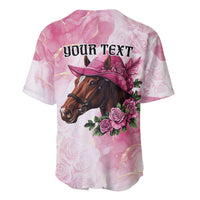 Personalized Kentucky Horse Race Baseball Jersey Big Hats And Horses Pink Out Party