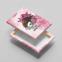 Personalized Kentucky Horse Race Canvas Wall Art Big Hats And Horses Pink Out Party