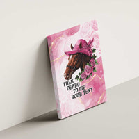 Personalized Kentucky Horse Race Canvas Wall Art Big Hats And Horses Pink Out Party