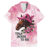 Personalized Kentucky Horse Race Family Matching Mermaid Dress and Hawaiian Shirt Big Hats And Horses Pink Out Party