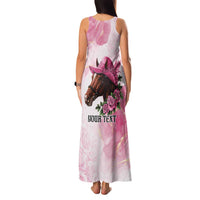 Personalized Kentucky Horse Race Family Matching Tank Maxi Dress and Hawaiian Shirt Big Hats And Horses Pink Out Party