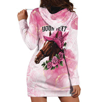 Personalized Kentucky Horse Race Hoodie Dress Big Hats And Horses Pink Out Party