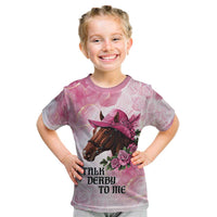 Personalized Kentucky Horse Race Kid T Shirt Big Hats And Horses Pink Out Party
