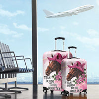 Personalized Kentucky Horse Race Luggage Cover Big Hats And Horses Pink Out Party