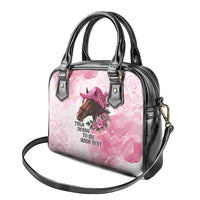 Personalized Kentucky Horse Race Shoulder Handbag Big Hats And Horses Pink Out Party