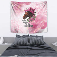 Personalized Kentucky Horse Race Tapestry Big Hats And Horses Pink Out Party