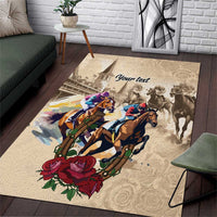 Personalized Kentucky Horse Race Area Rug Race for Rosse