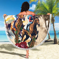 Personalized Kentucky Horse Race Beach Blanket Race for Rosse