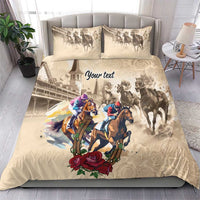 Personalized Kentucky Horse Race Bedding Set Race for Rosse