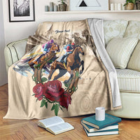 Personalized Kentucky Horse Race Blanket Race for Rosse